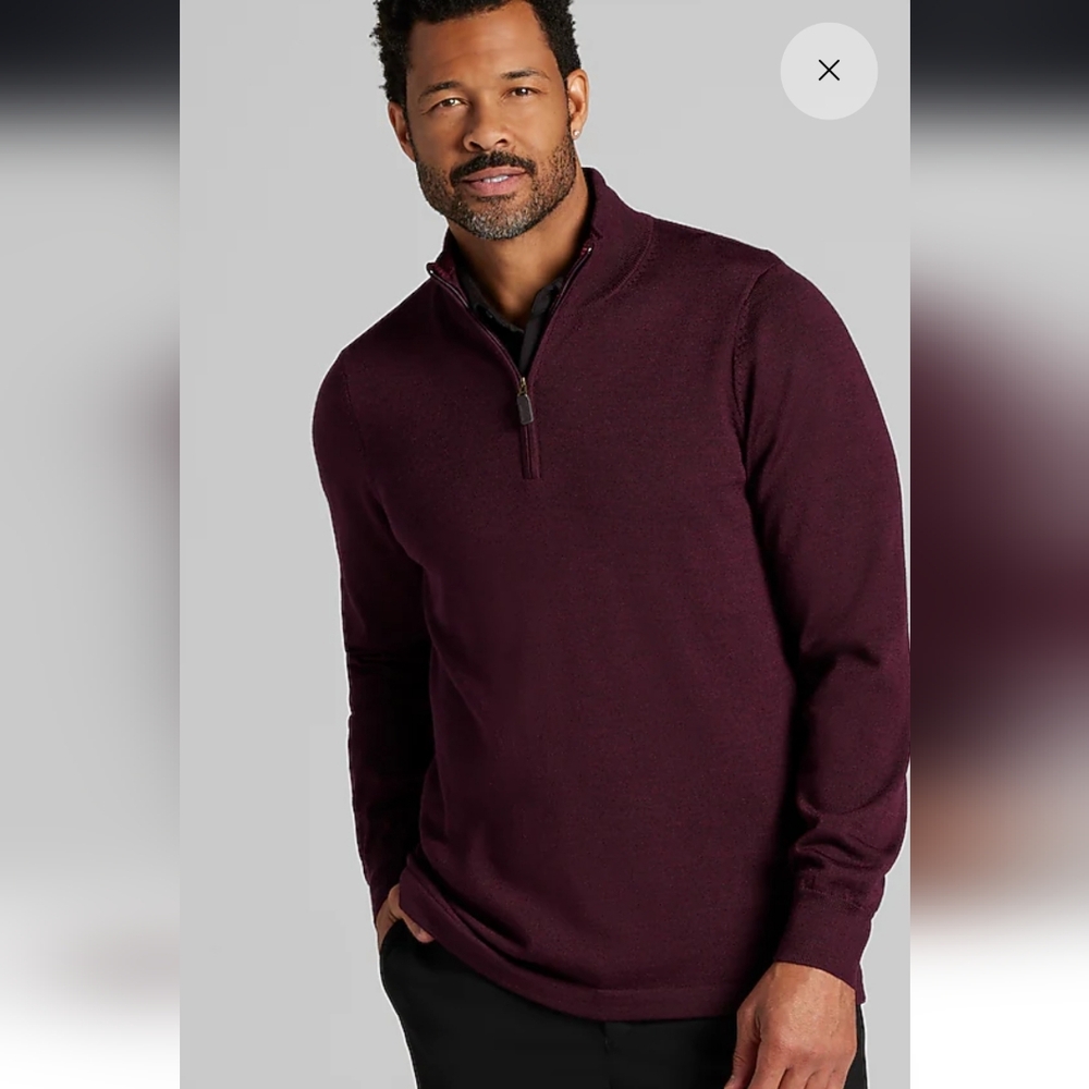 Joseph Abboud 100% Extra Fine Merino Wool Sweater - Picture 2 of 9